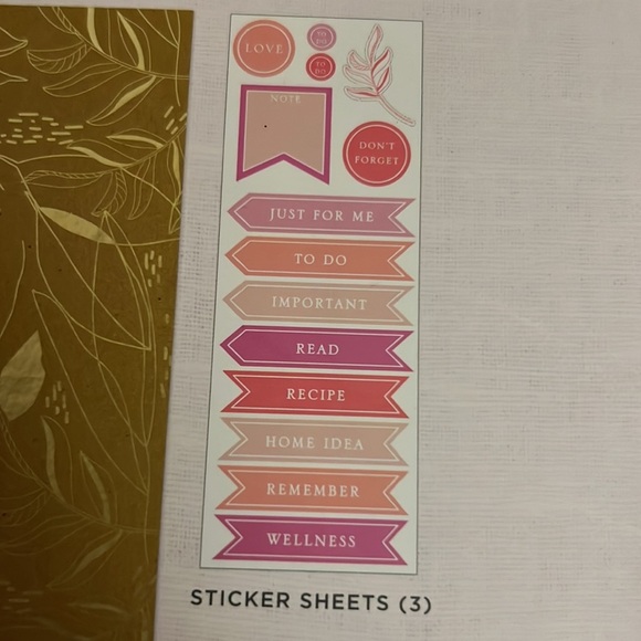 Journal gold pen pink 3 sticker sheets 96 inside sheets stationary set​ - Picture 7 of 10